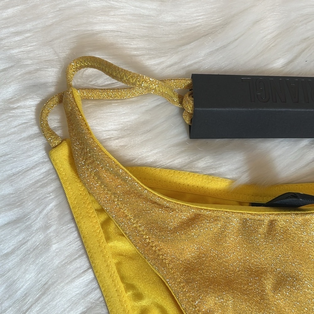 Triangl Swimwear Yellow Glitter String Bikini Bottom - Picture 3 of 12